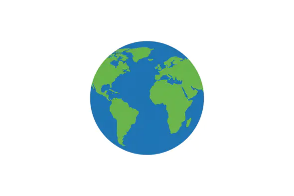 Stylized Earth Globe Icon