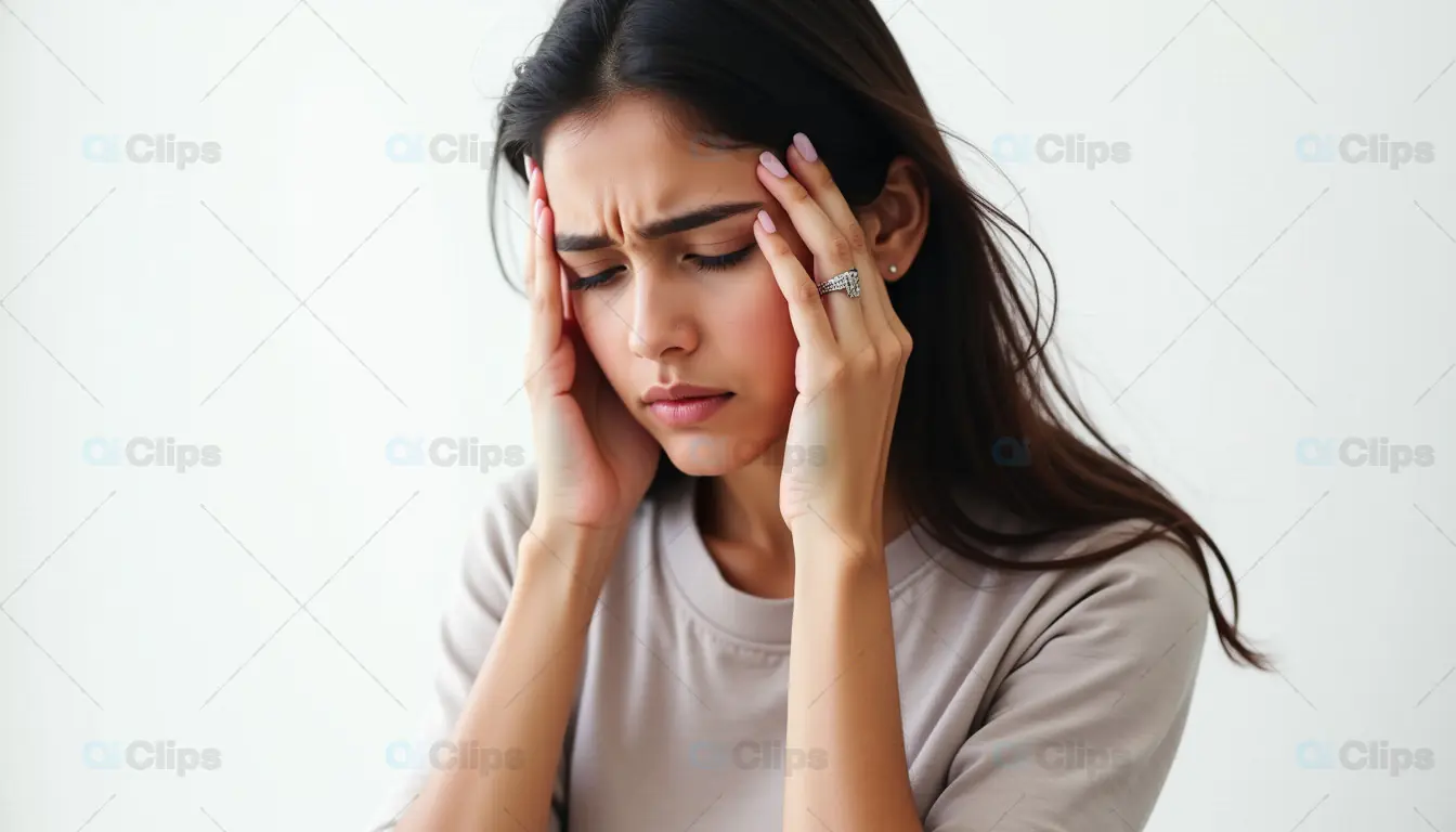 Woman Experiencing Headache or Stress