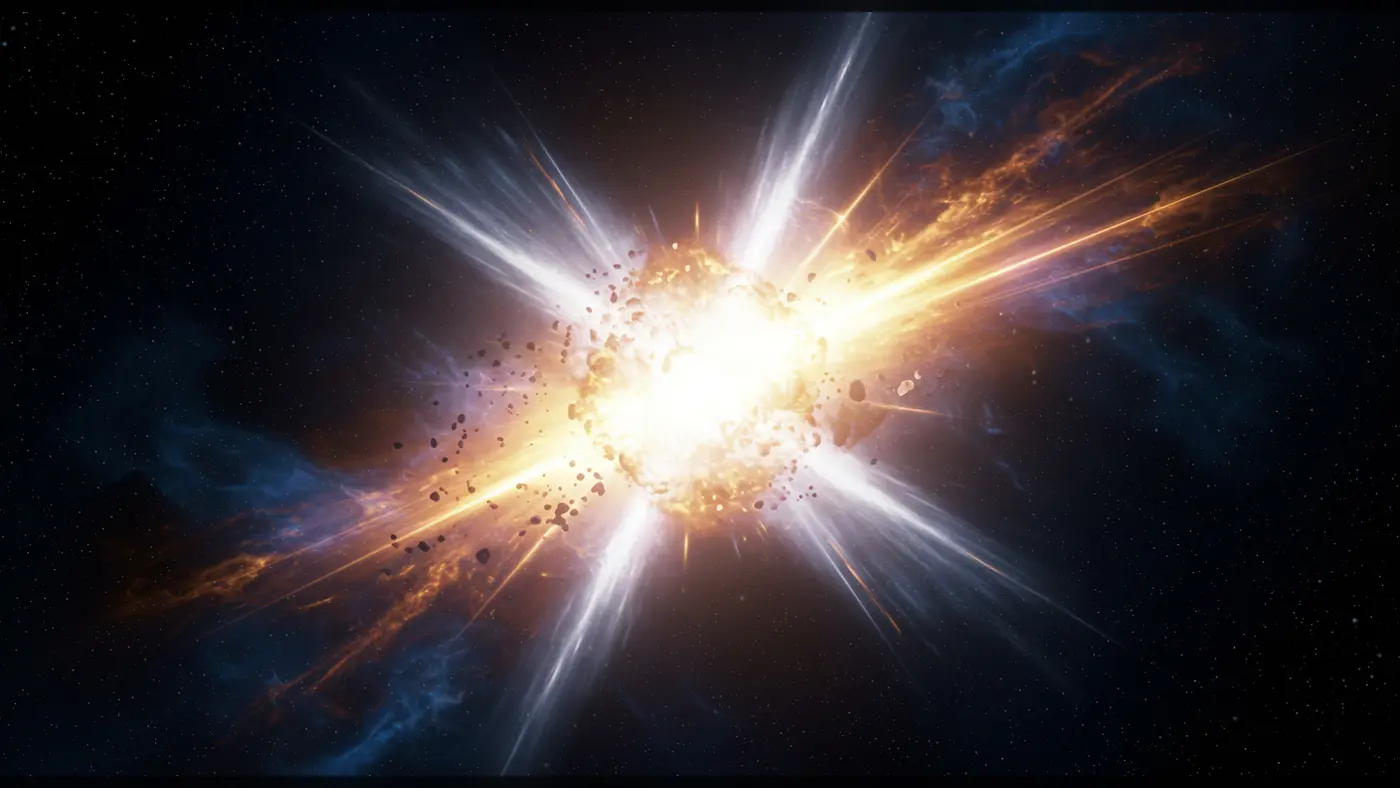 Supernova Explosion in Deep Space – Fiery Stellar Blast Scene