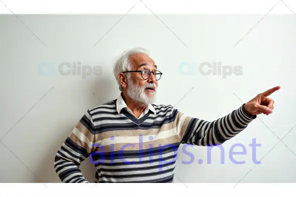 Senior Man Pointing Forward