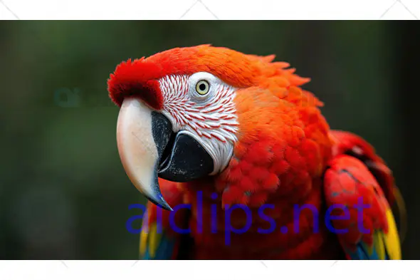 Close-Up of Scarlet Macaw Parrot