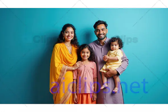 Happy Indian Family Portrait 1