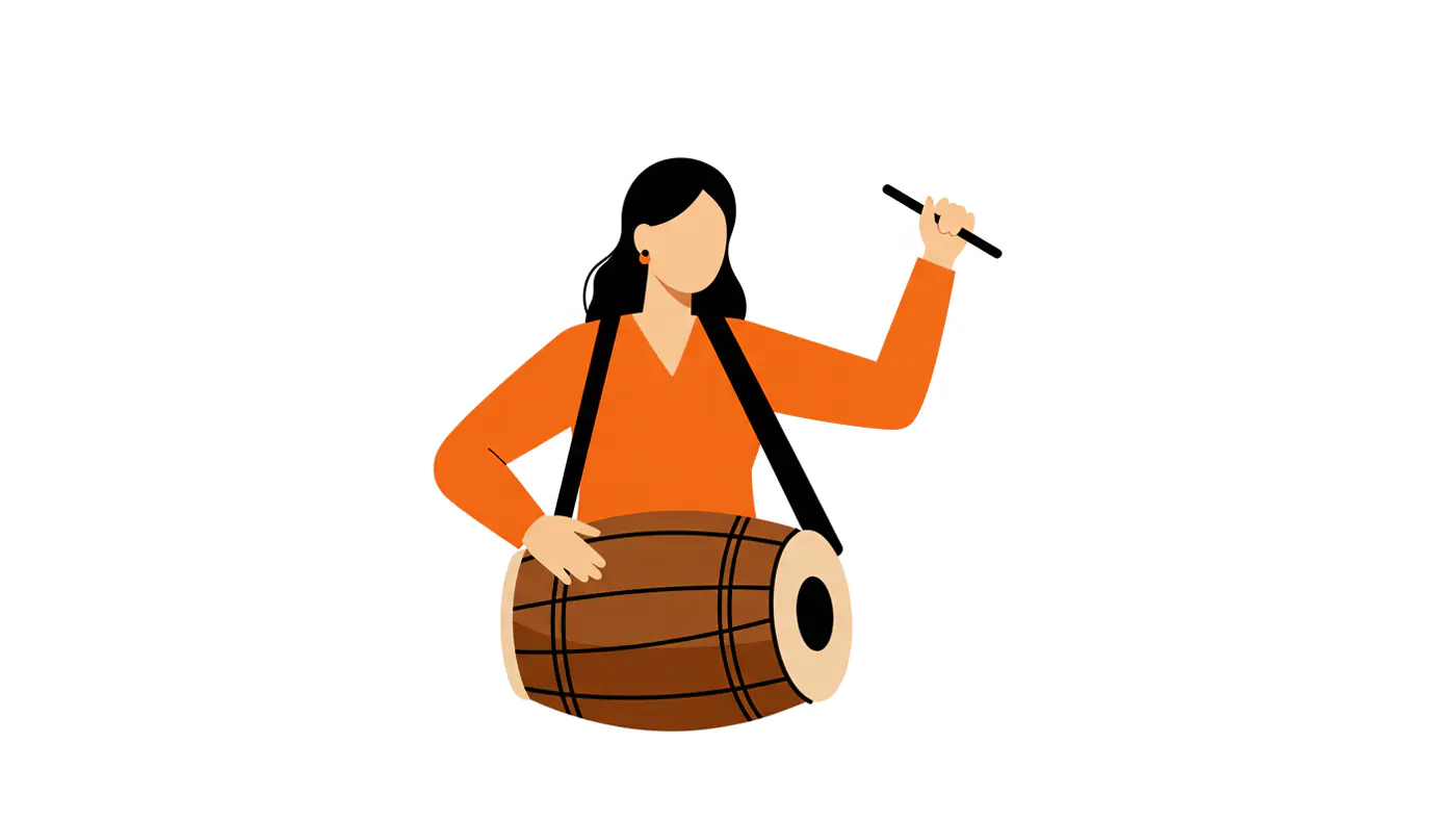 Tabla Player Vector Graphic