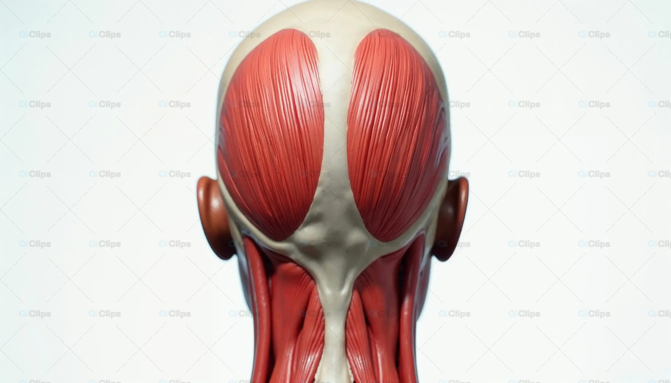 Posterior View of Human Head Muscles