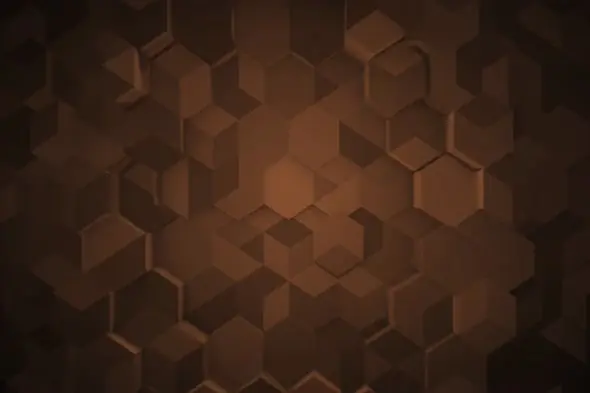 Elegant Brown Hexagonal Mosaic