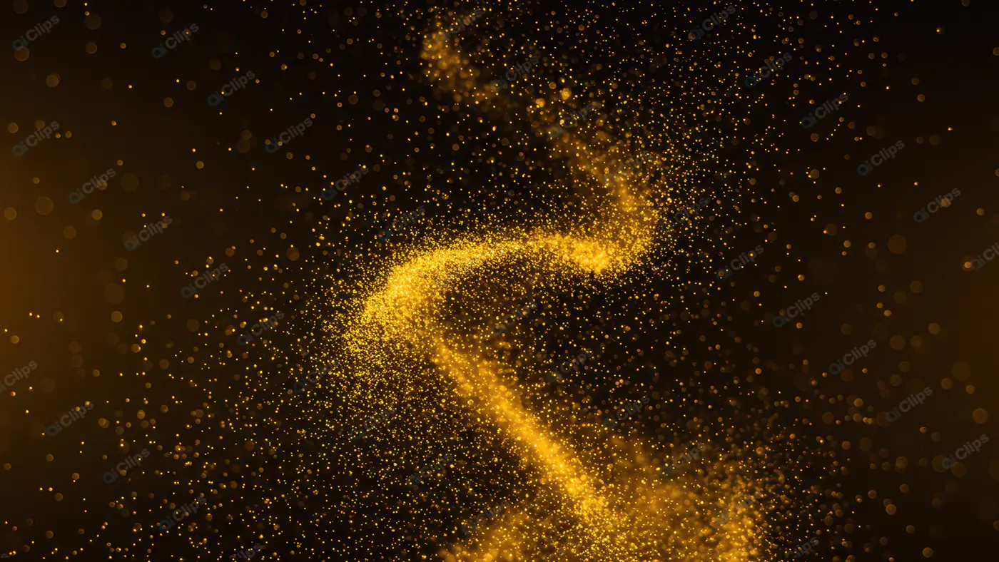 Golden Particle Swirl