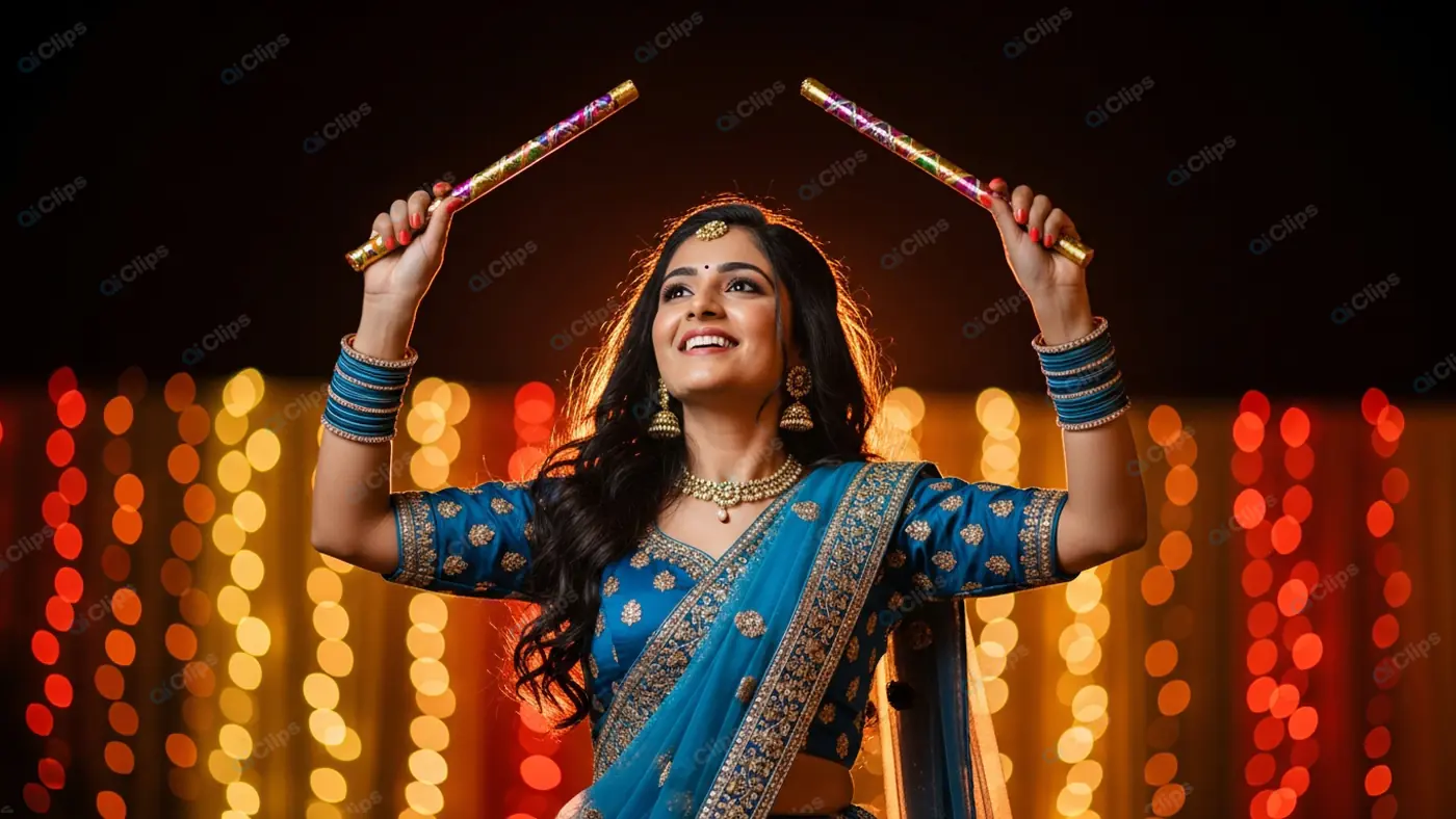 Exuberant Navratri Dancer