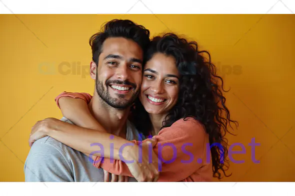 Smiling Couple in Warm Embrace