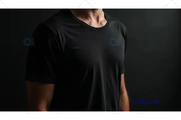 Black T-Shirt Close-Up