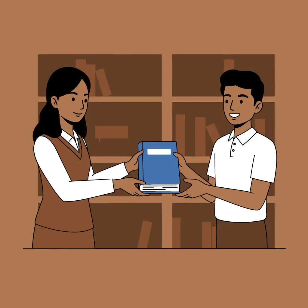 Library Book Exchange Vector