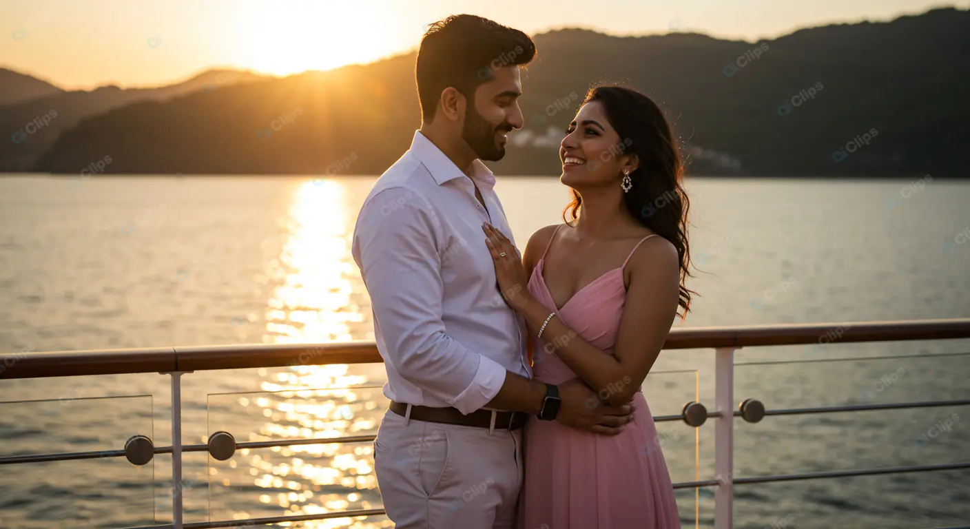Romantic Sunset Cruise Embrace