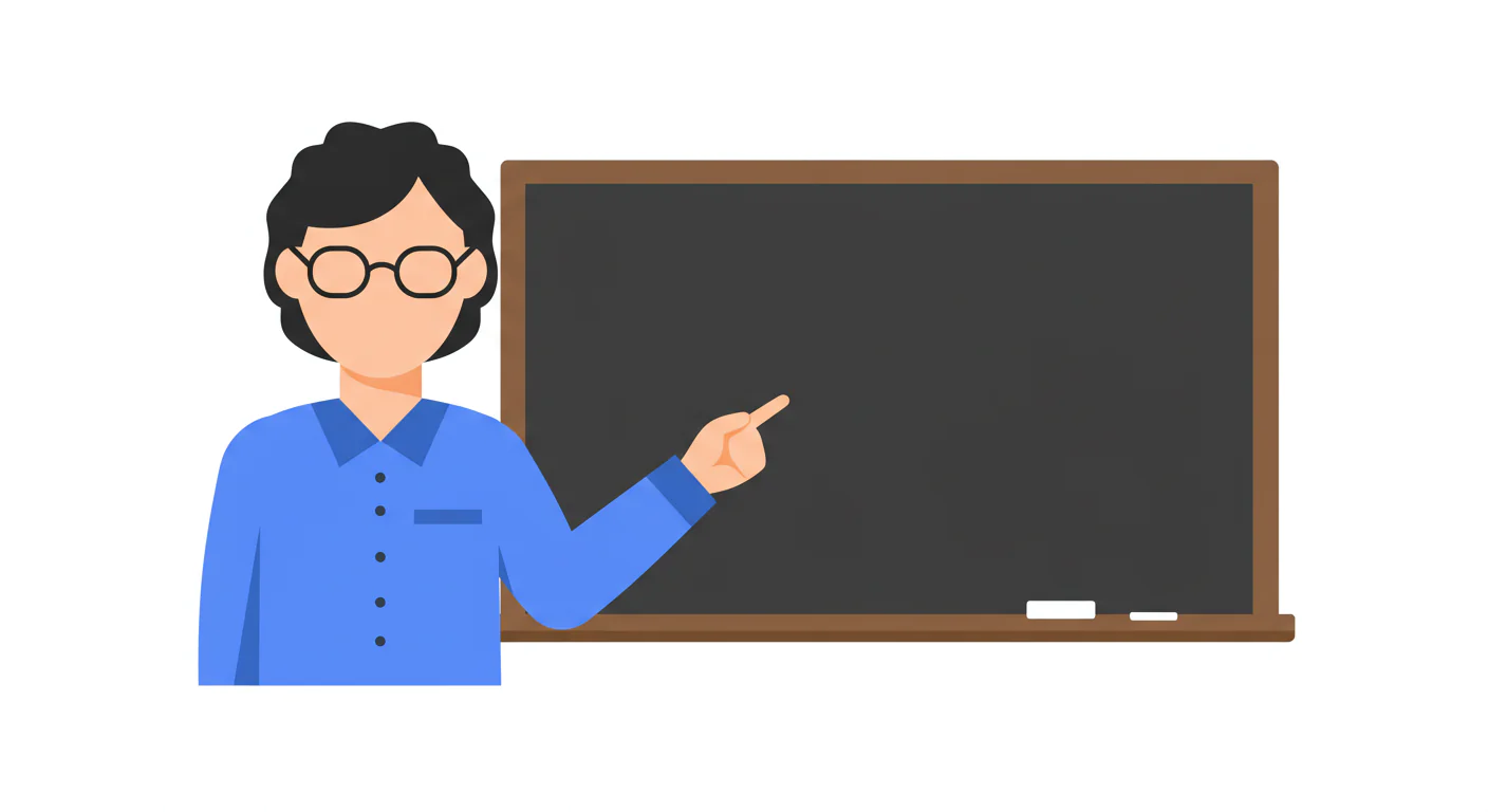 Instructive Educator Vector Graphic