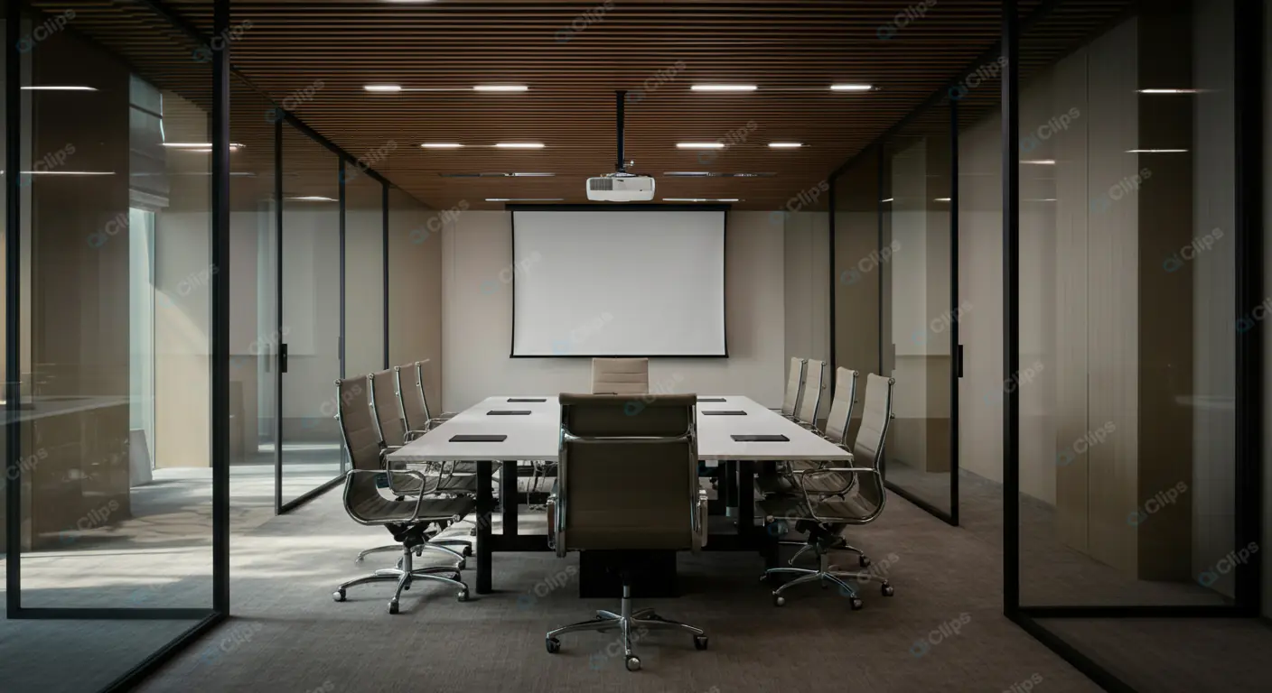 Modern Corporate Boardroom Setup