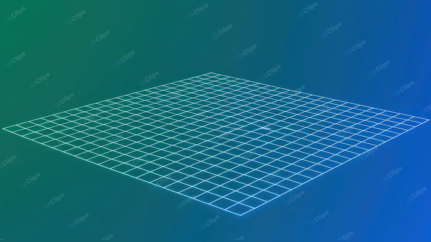 Teal-Blue Gradient Grid Perspective