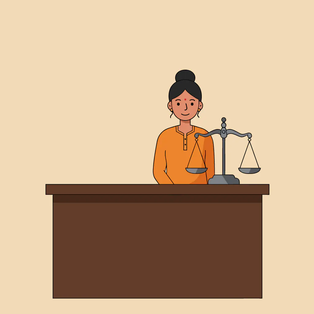Legal Professional with Scales Vector