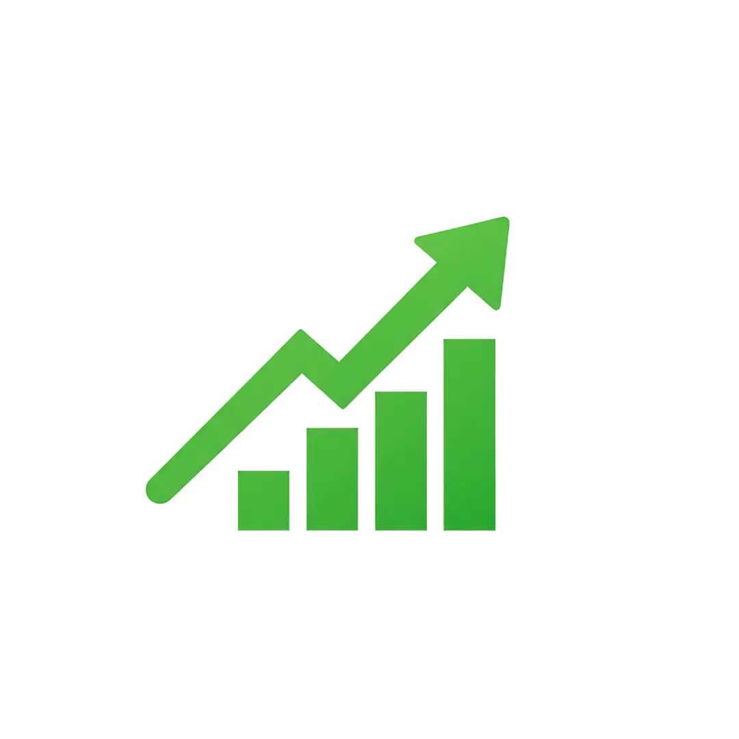 Green Growth Chart Arrow Business Graph PNG