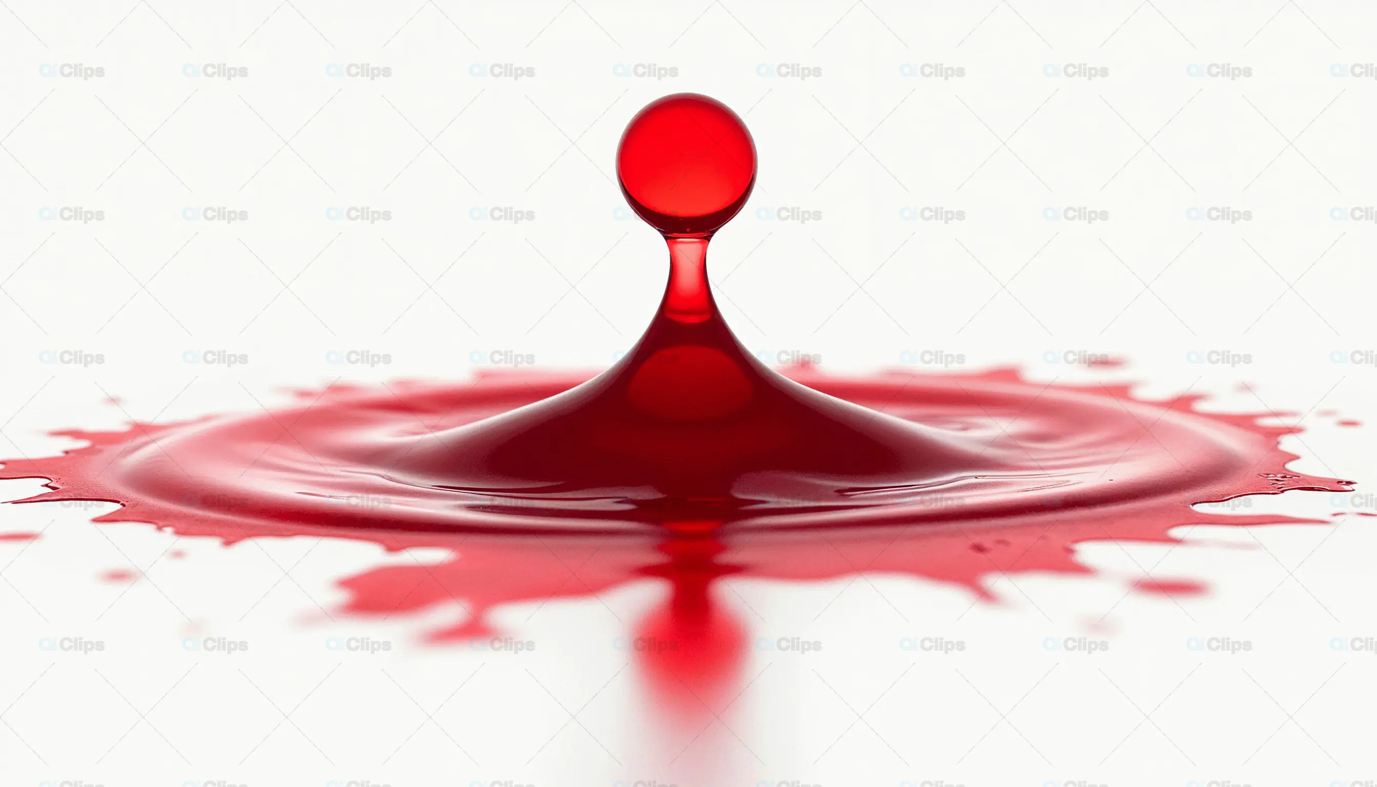 Red Liquid Splash Droplet