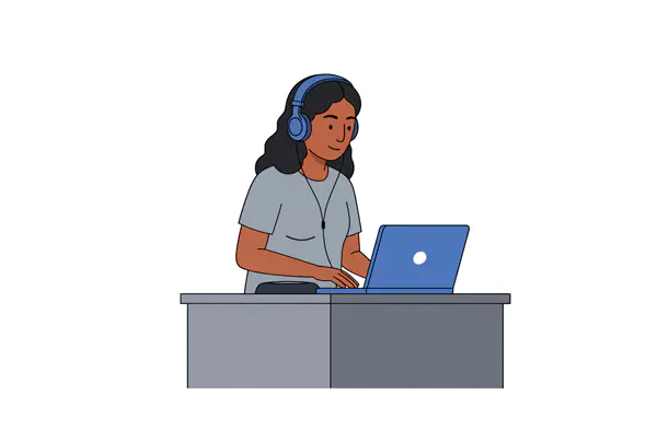 Modern Workplace Productivity Vector