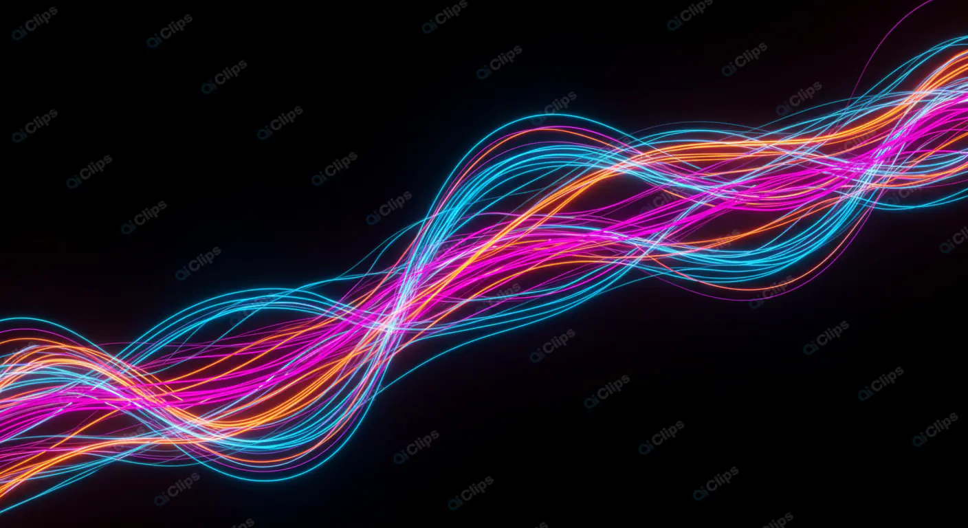 Vibrant Neon Light Waves