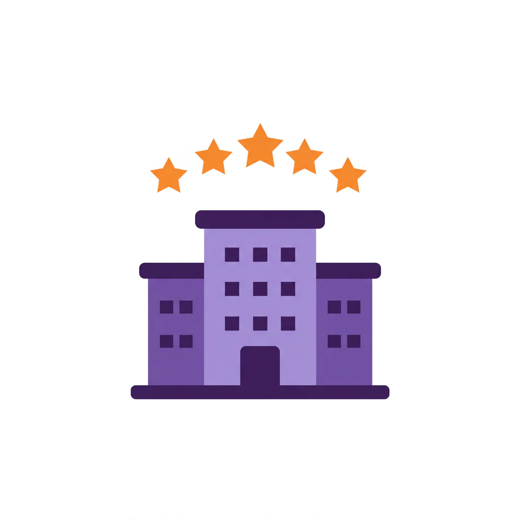 Five-Star Purple Hotel Icon