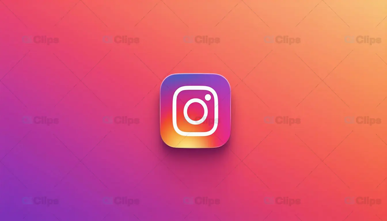 Instagram Icon with Gradient Background