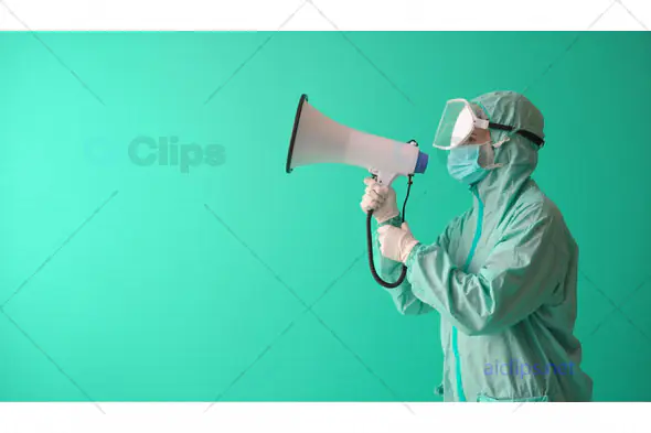 Healthcare Worker Making Announcement