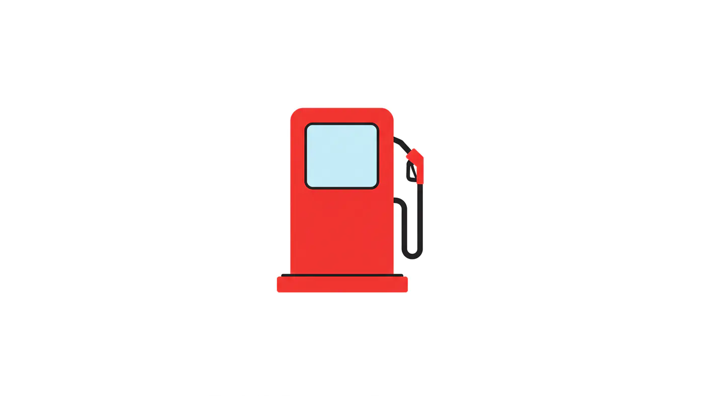 Vibrant Red Fuel Pump Icon