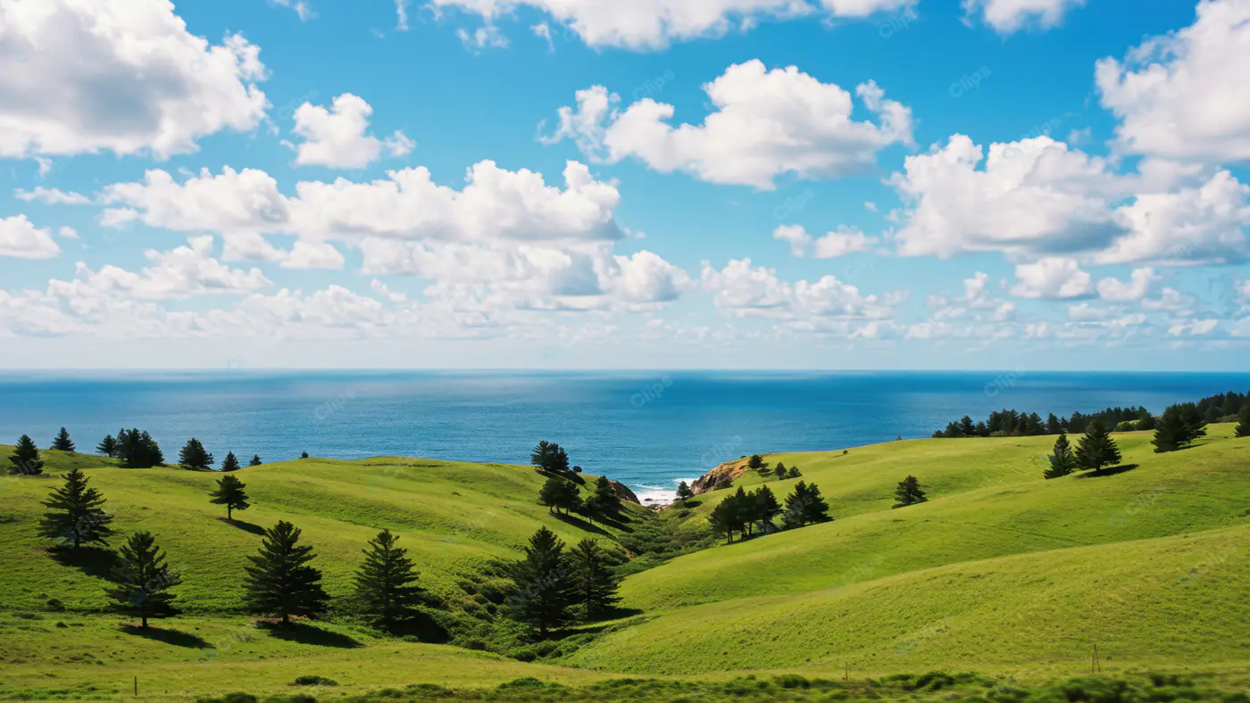 Coastal Hilltop Panorama