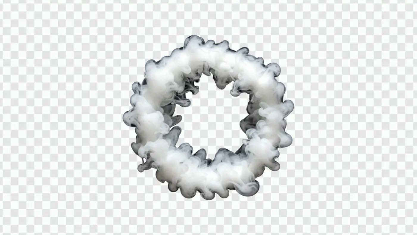 Circular Smoke Ring White Wispy PNG Clipart
