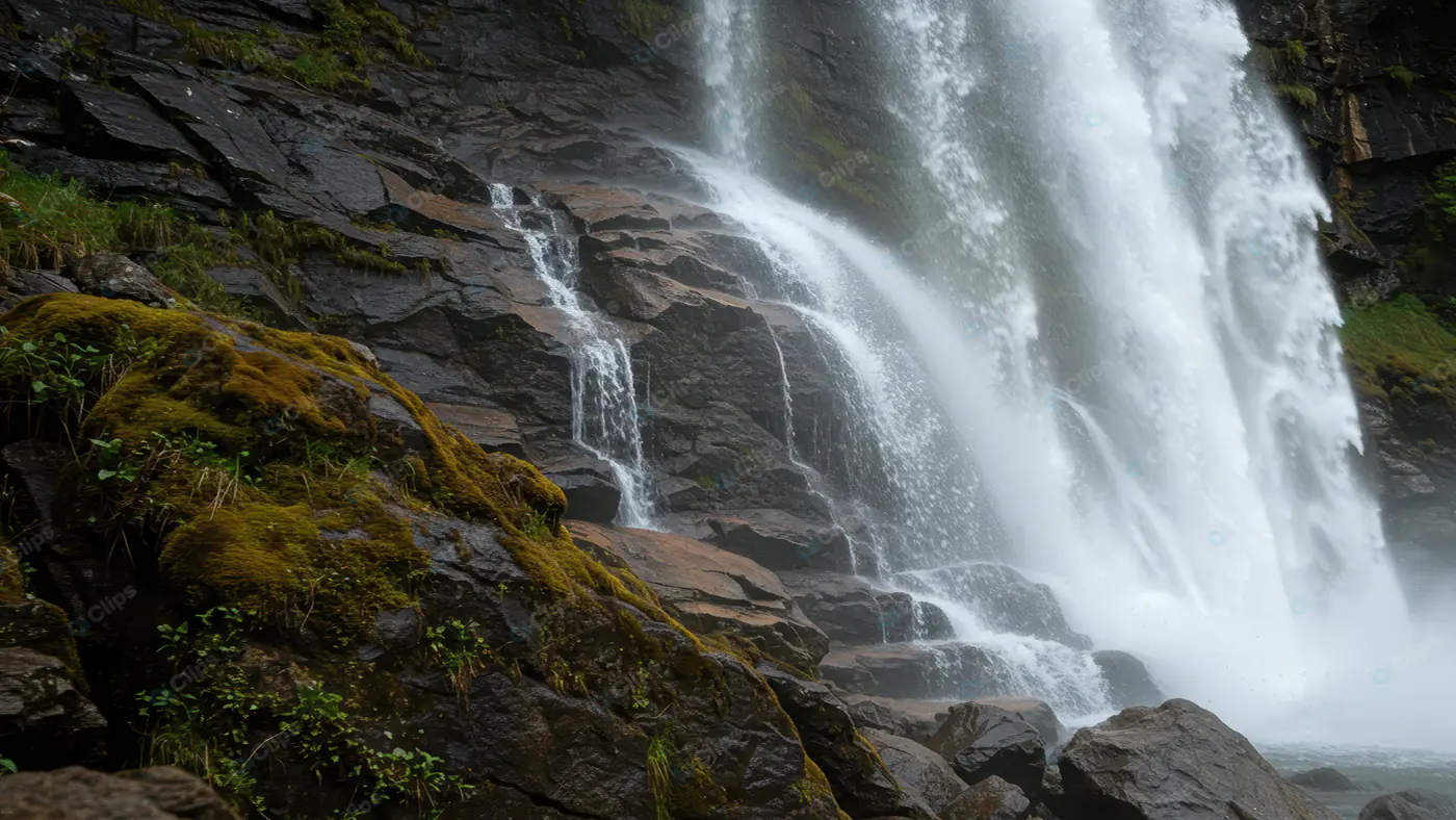 Majestic Cliff Waterfall