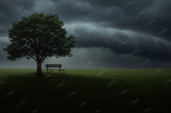 Serene Solitude: Storm Approaching