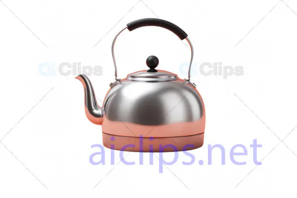 3D Copper and Stainless Steel Tea Kettle Model