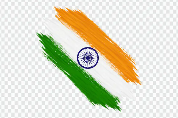 Patriotic Indian Flag Brushstroke Design PNG Clipart