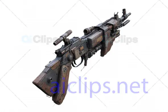 3D Futuristic Battle Rifle Model with Scope