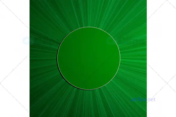 Radiant Green Abstract Circle Design