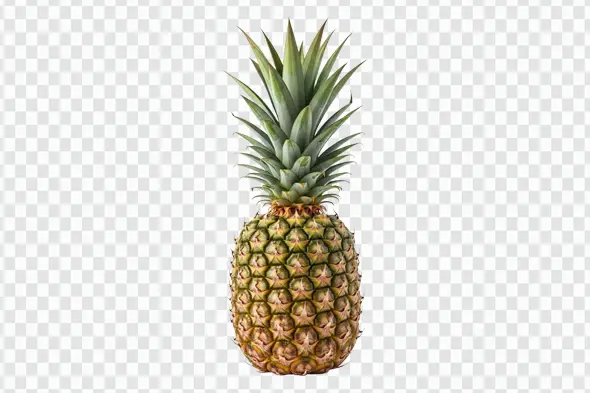 High-Resolution Ripe Tropical Pineapple Fruit PNG Clipart