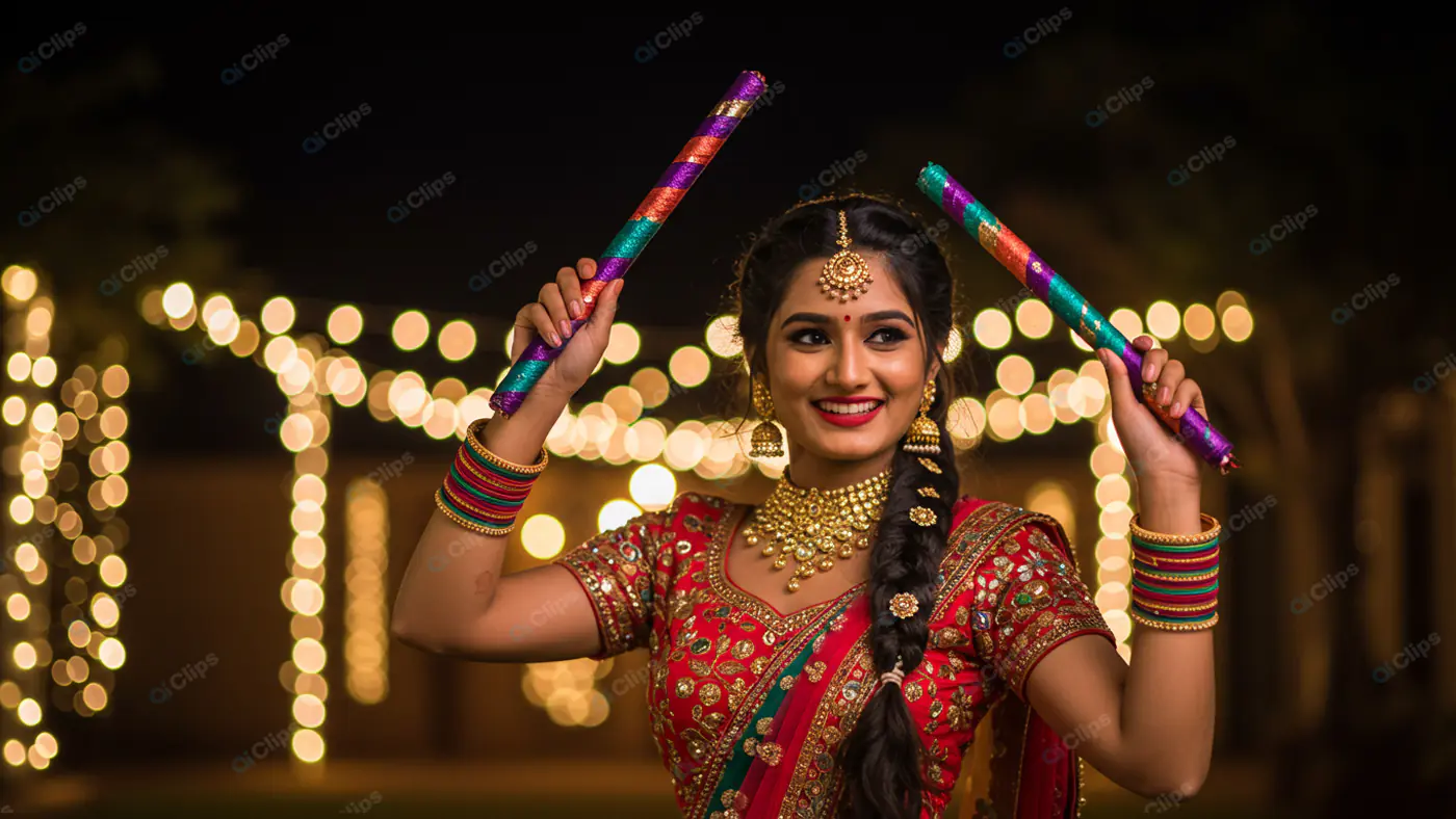 Festive Dandiya Dancer