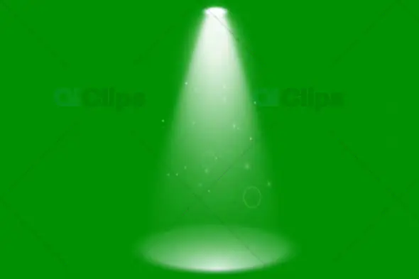 Spotlight Animation on Green Screen with Subtle Sparkles