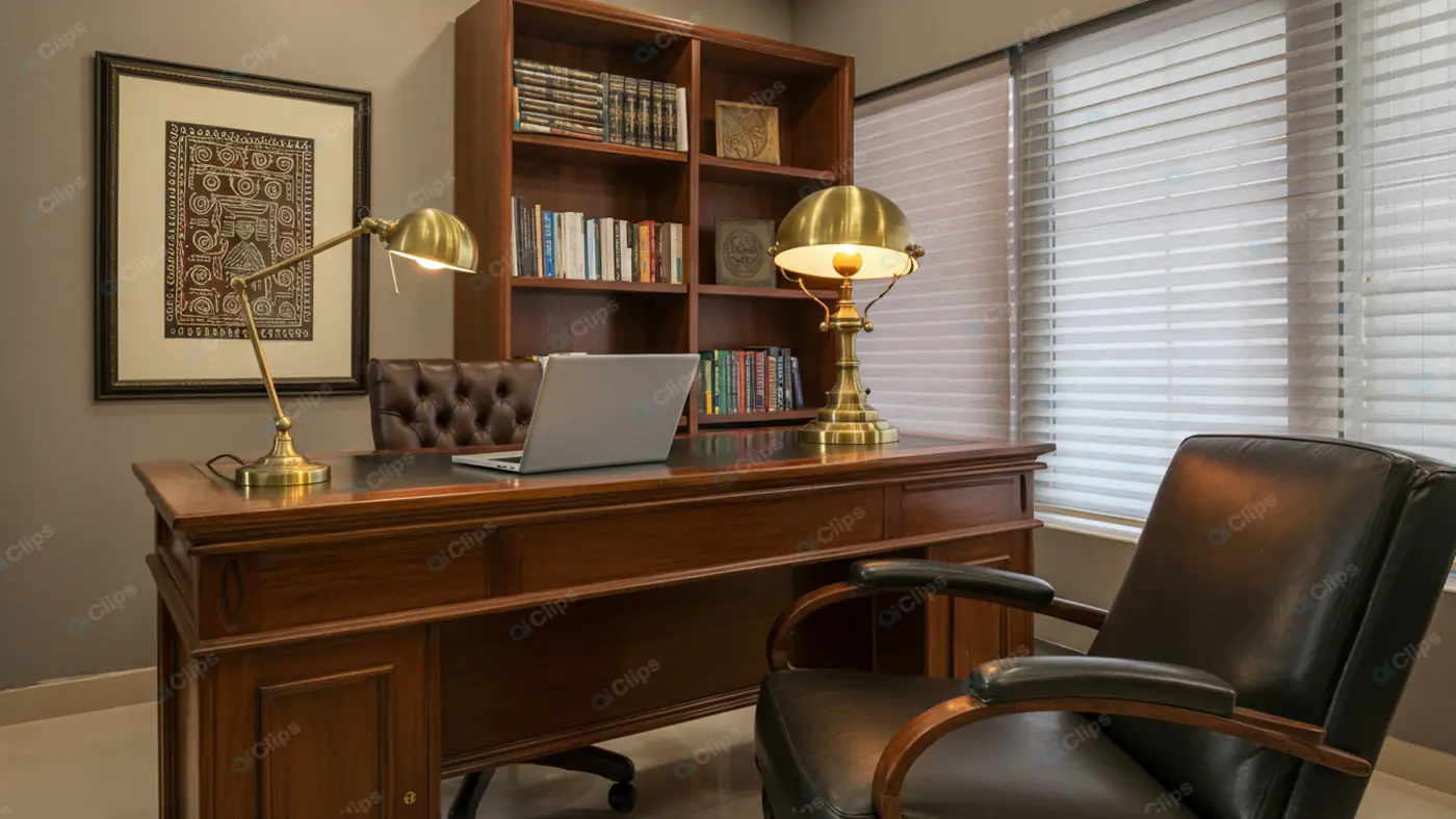Classic Home Office with Vintage Charm