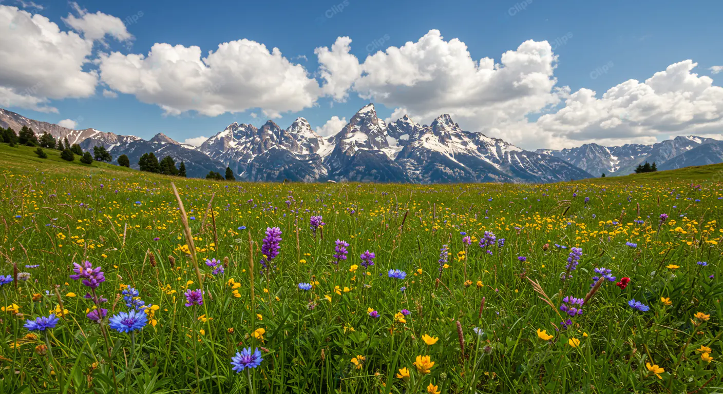 Alpine Wildflower Panorama