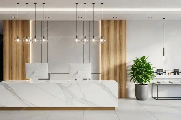 Chic Marble Reception Desk