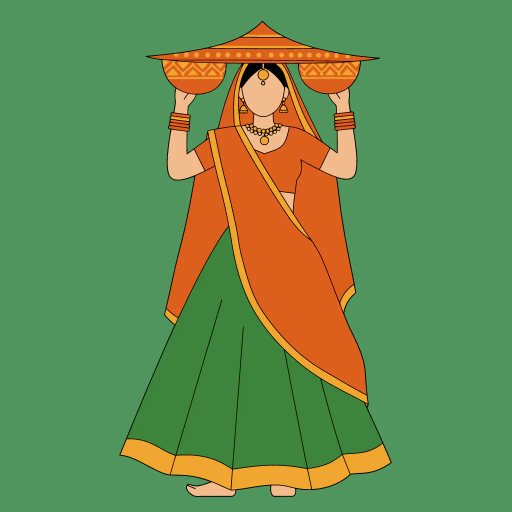 Stylized Indian Woman Vector