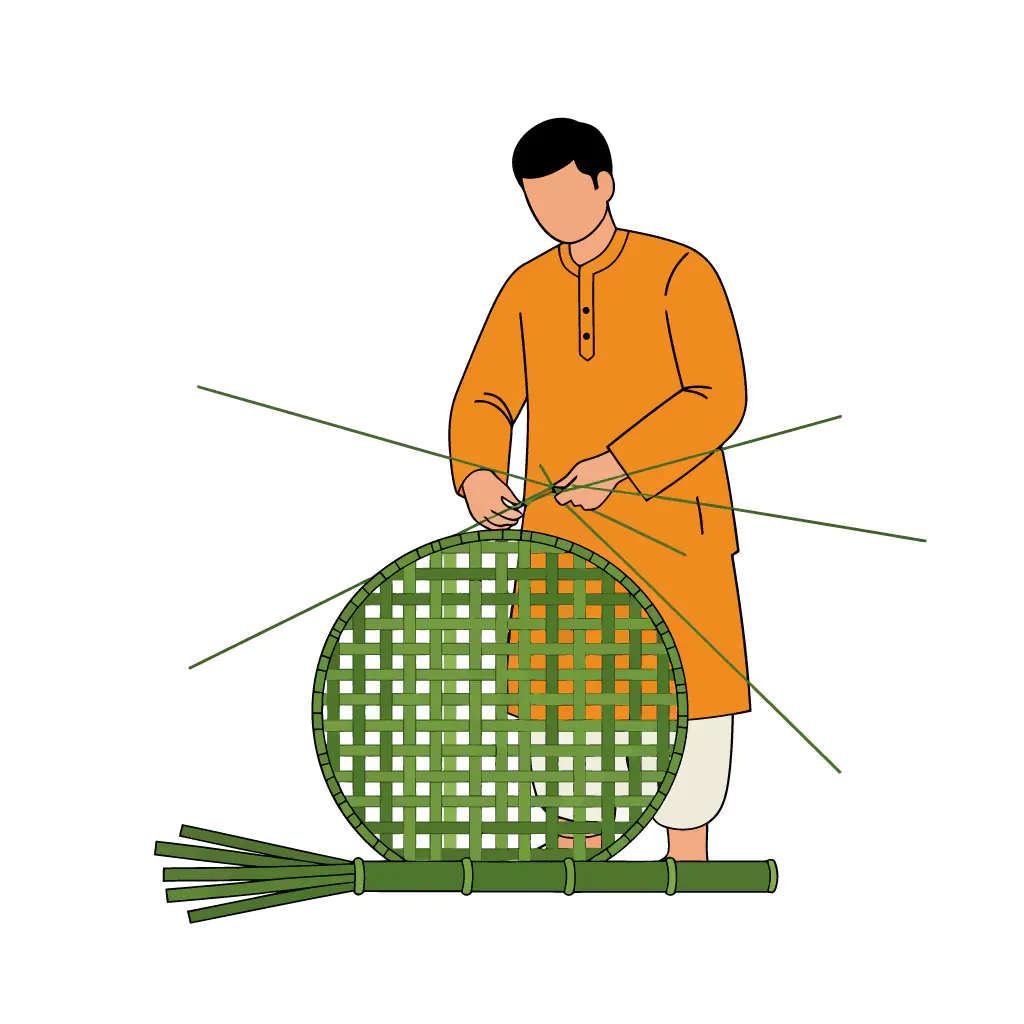 Bamboo Artisan Vector Graphic