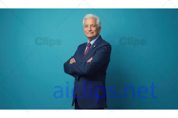 Senior Businessman Portrait with Confident Pose