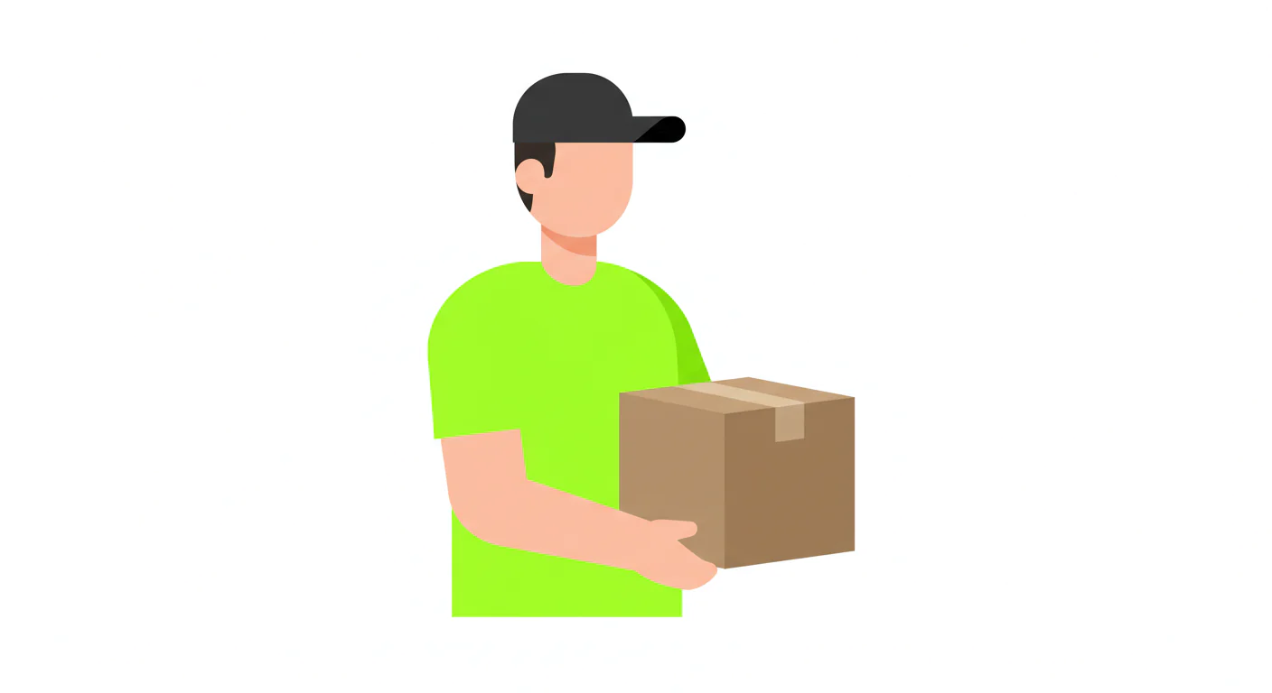 Simplified Delivery Personnel Vector