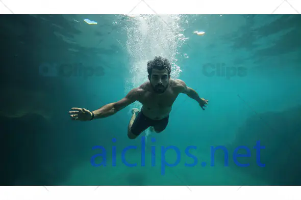 Underwater Swimmer in Ocean