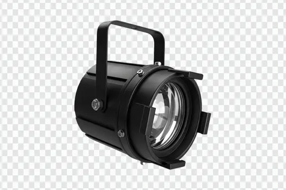 Black Professional Theater Stage Spotlight Isolated PNG Clipart