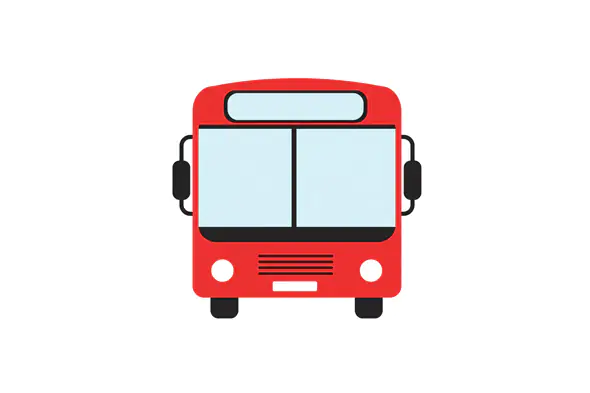 Bold Red City Bus Icon