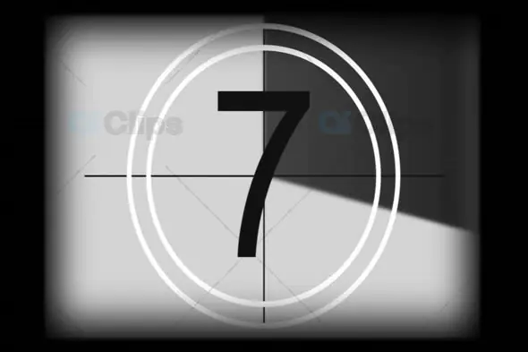 Retro Film Countdown Timer Animation - Number 10