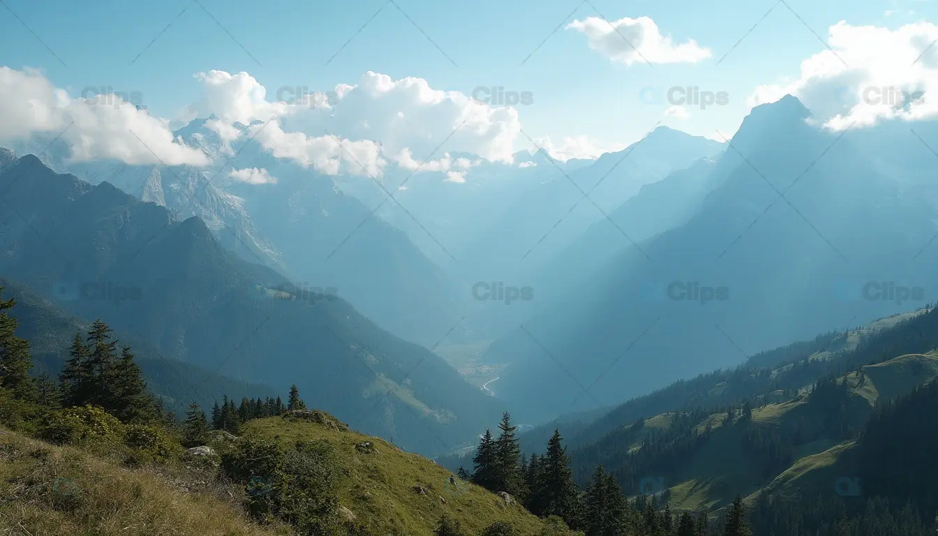 Scenic Mountain Valley Landscape
